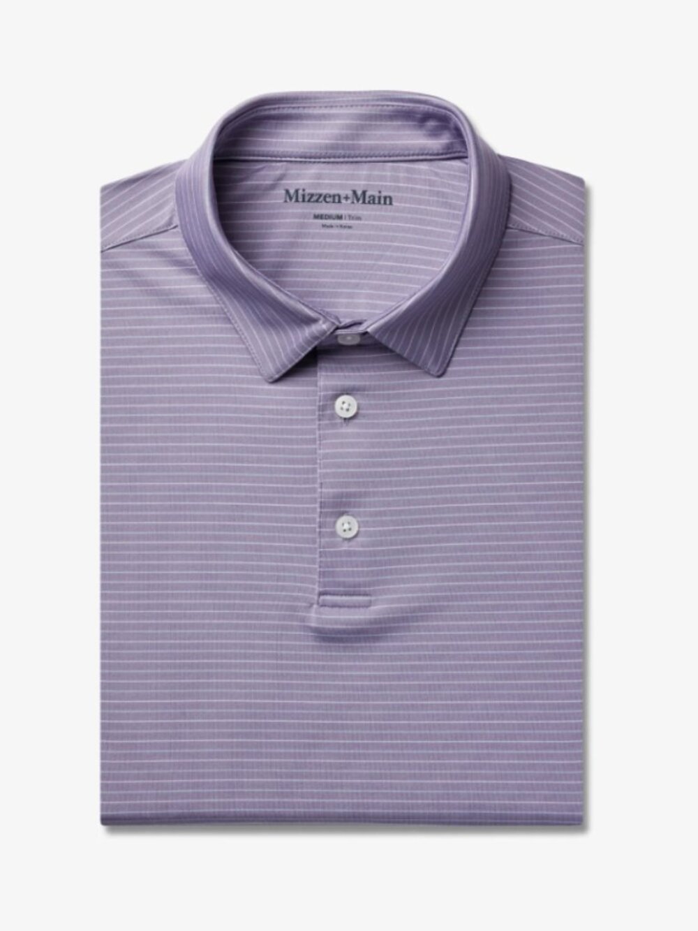 Mizzen Main Versa Short Sleeve Purple Dusk Multi Stripe Polo Shirt